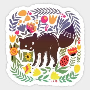 Fox Forest Animal Design Sticker